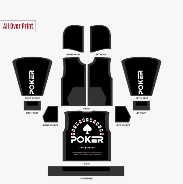 Poker Unisex Zip Hoodie - Image 6