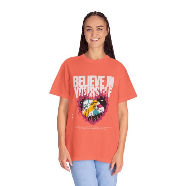 Women's Garment-Dyed T-shirt Believe in Yourself - Image 3