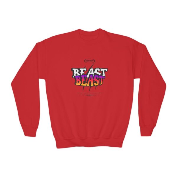 Youth Crewneck Sweatshirt Beast Does Not Permission Design - Image 3